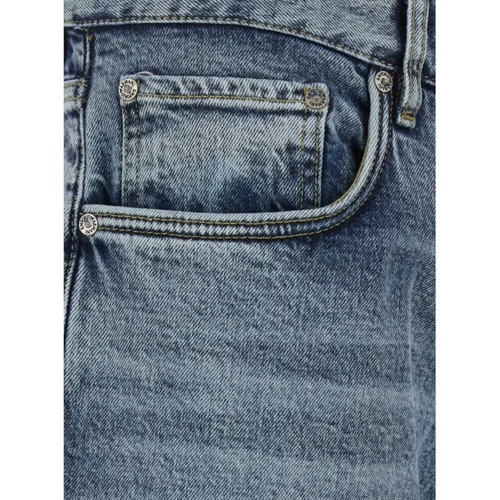 Emporio Armani Men Straight Leg In Catone Steetch With Cotton And Blue Men
